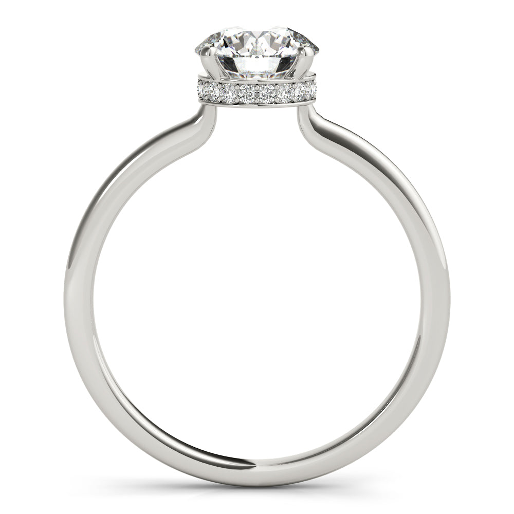 Aimee Round Lab Grown Diamond Solitaire Engagement Ring IGI Certified-VIRABYANI